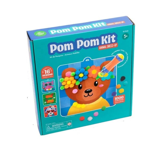 Juego Pompones Animales 1000 Piezas Niños