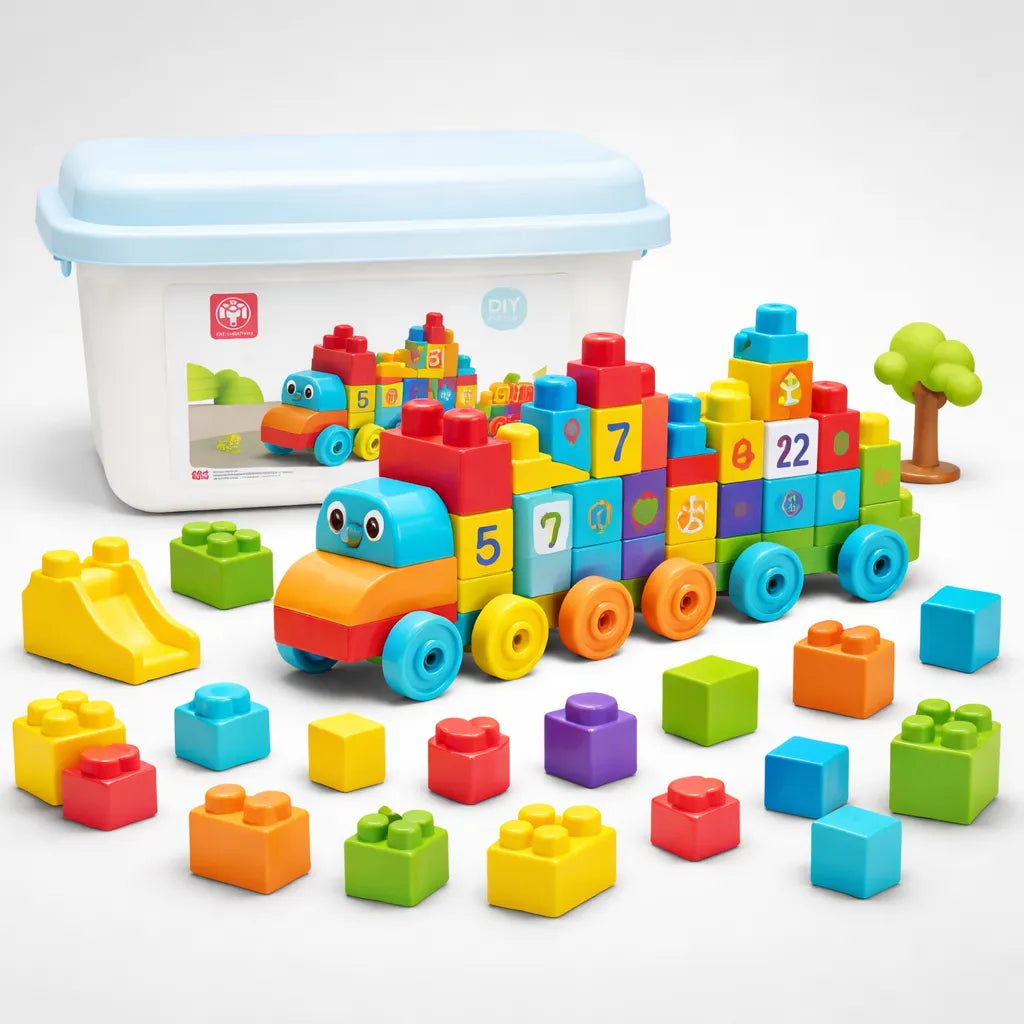 Juego Bloques Grandes Tren 50 Piezas Niños