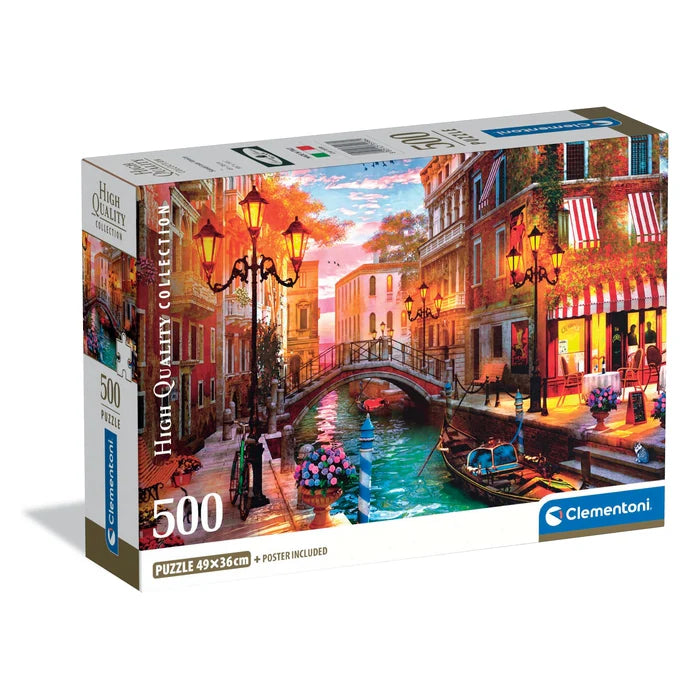 Rompecabezas 500 Piezas Puesta De Sol Venecia Clementoni