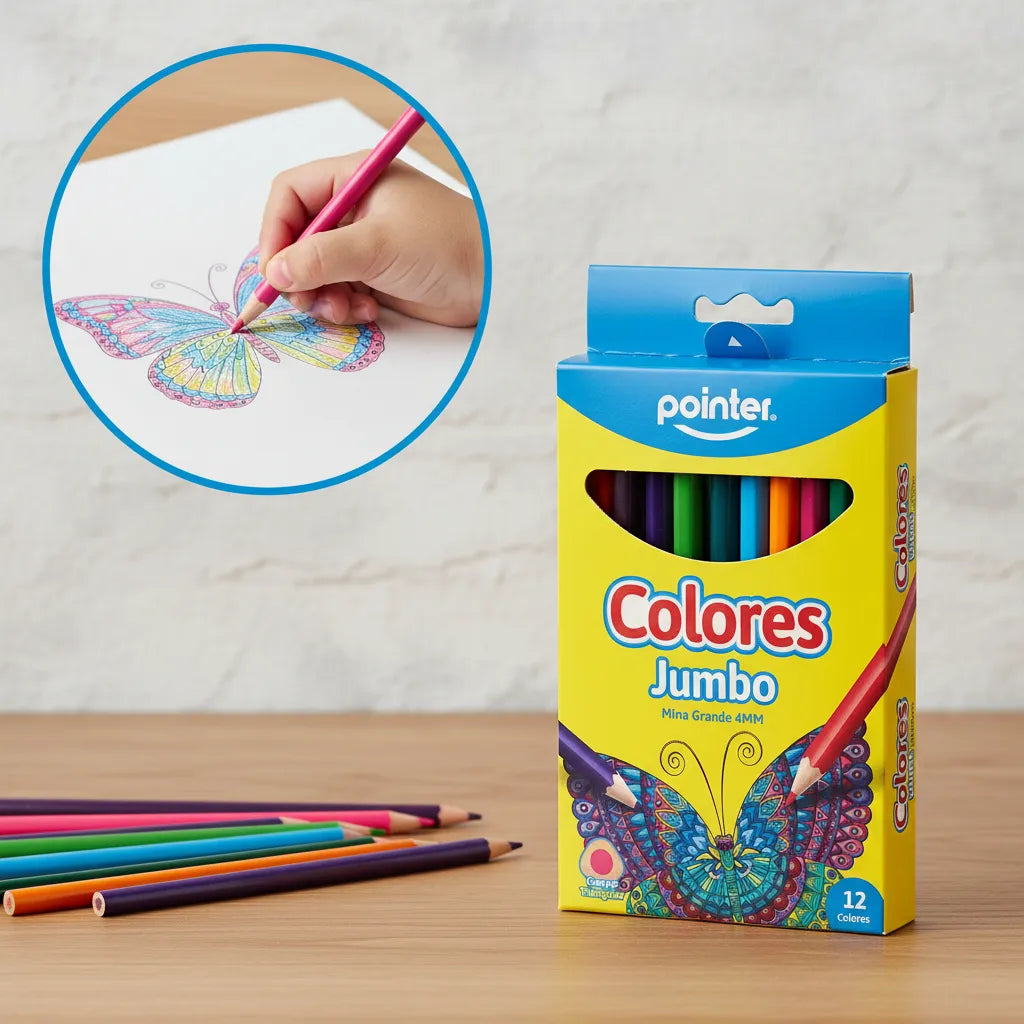 Caja De Colores Gruesos Jumbo