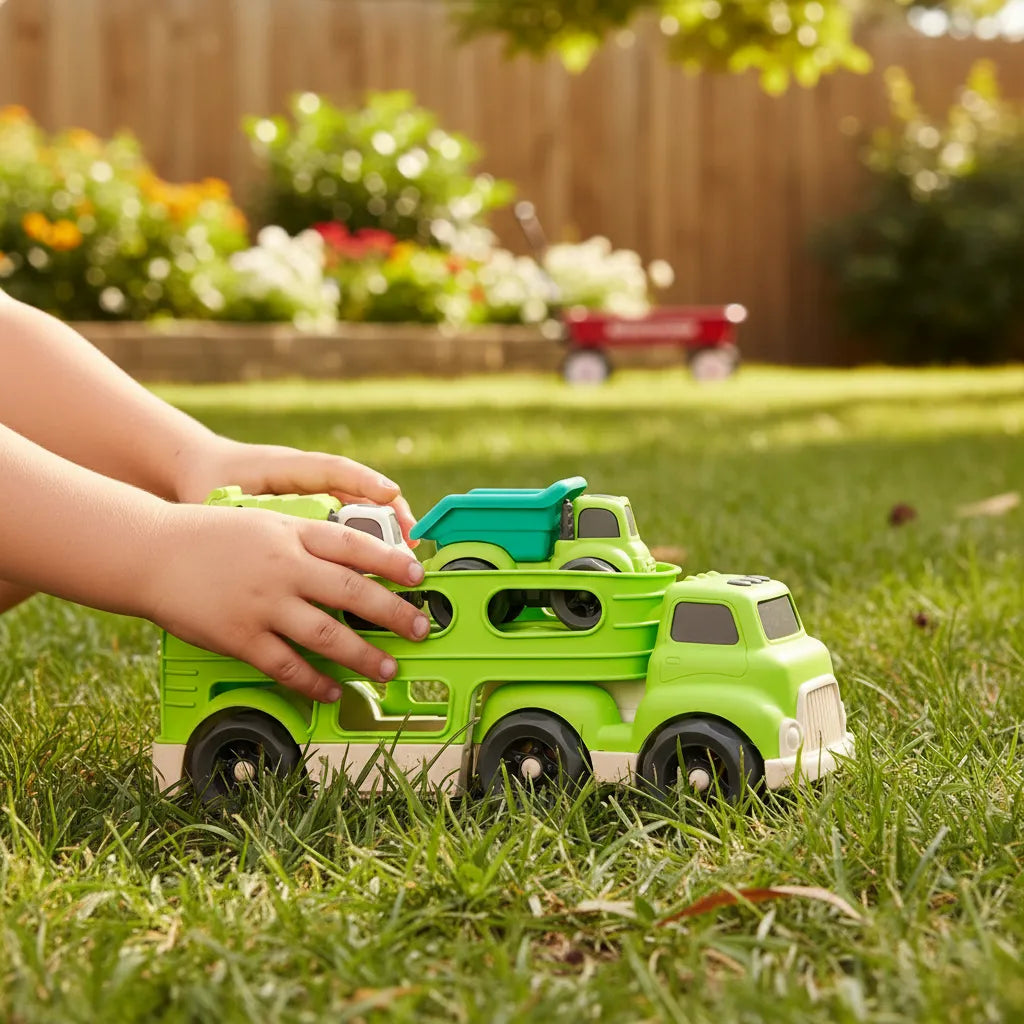 Juego Camión Urbano Con Dos Coches Para Niños
