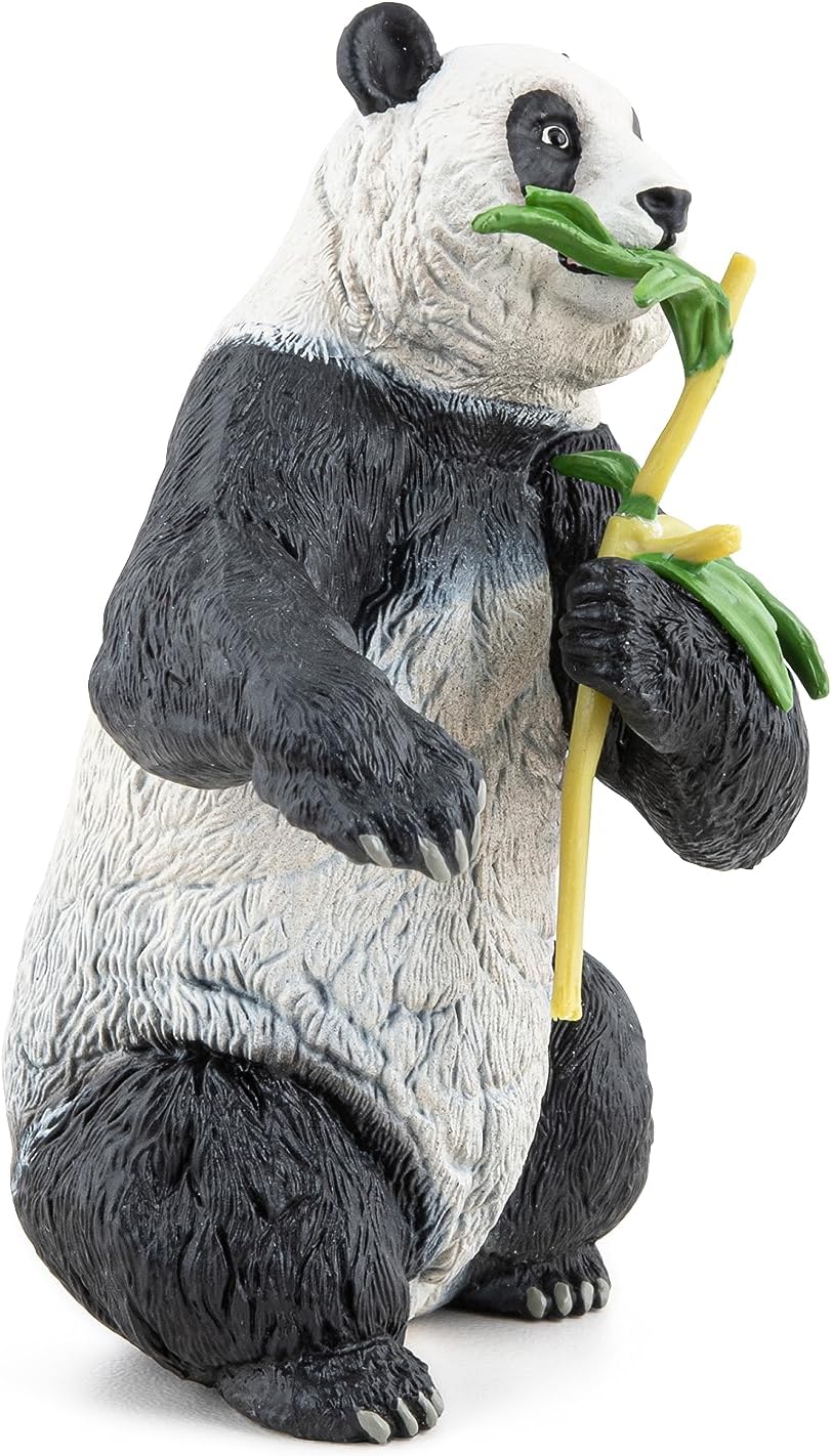 Figura Panda Con Bamboo Pintada A Mano Papo