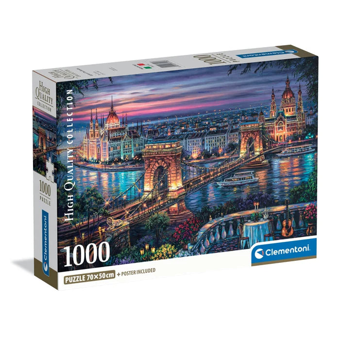 Rompecabezas 1000 Piezas Vista Nocturna De Budapest