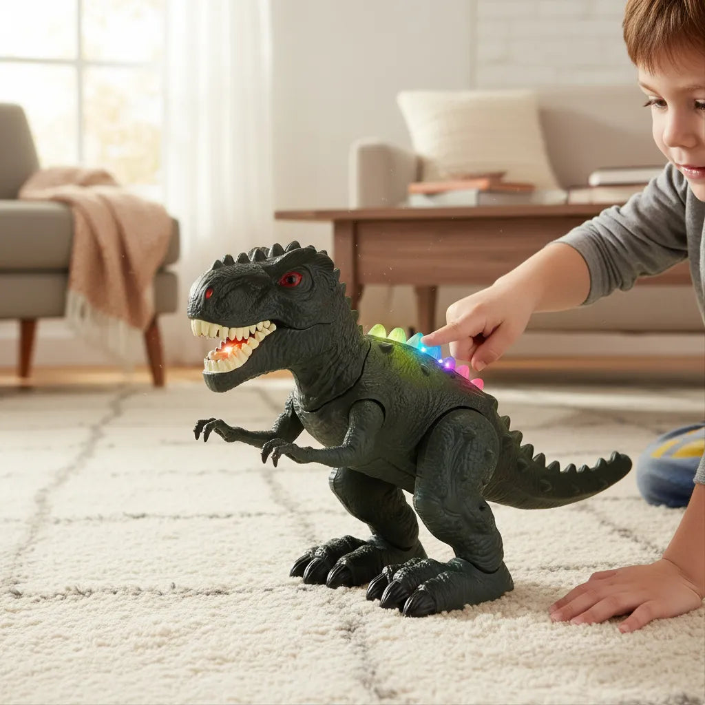 Dinosaurio T-Rex Luces Sonido Y Movimiento