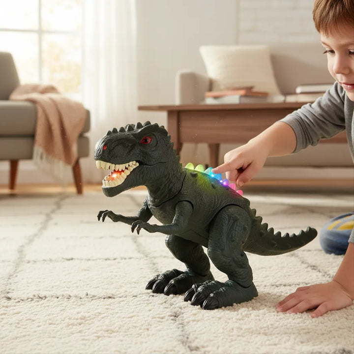 Dinosaurio T-Rex Luces Sonido Y Movimiento