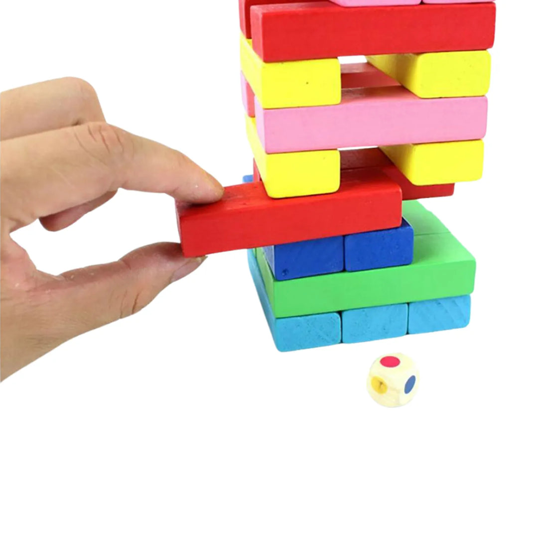 Juego Jenga Madera 54 Piezas Para Niños