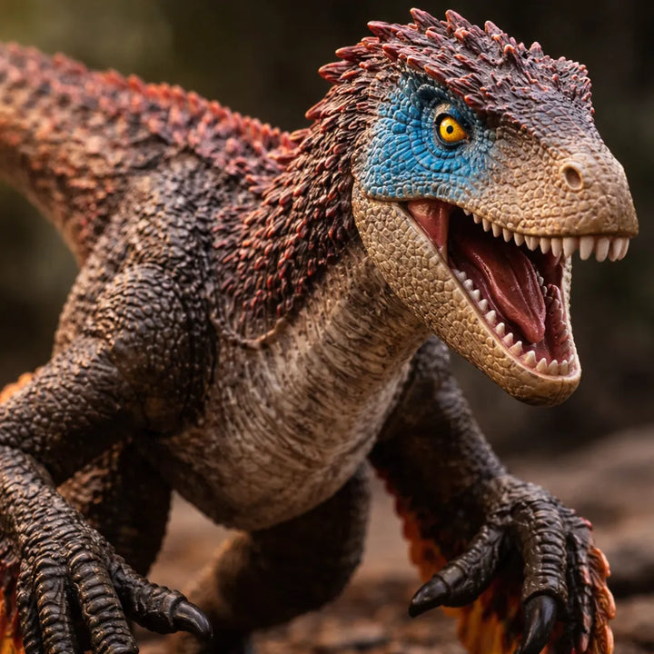 Figura Dinosaurios Utahraptor Pintado A Mano