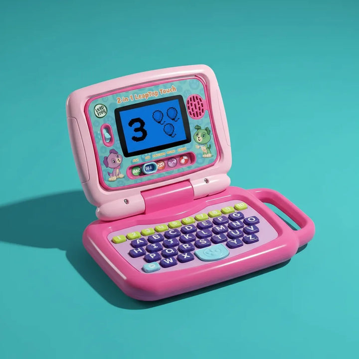 Juguete Laptop Educativa 2 En 1 Pantalla Táctil Rosado Niños