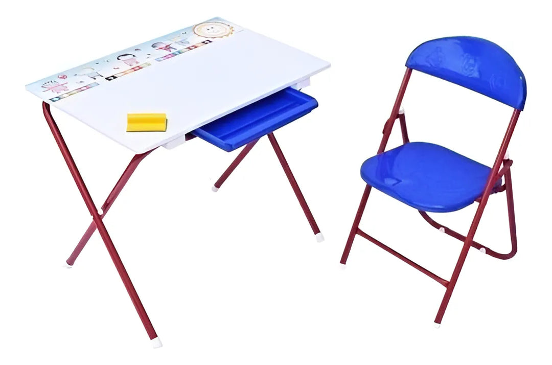 Juego Set Kinder Tablero Con Silla Y Accesorios Para Niños