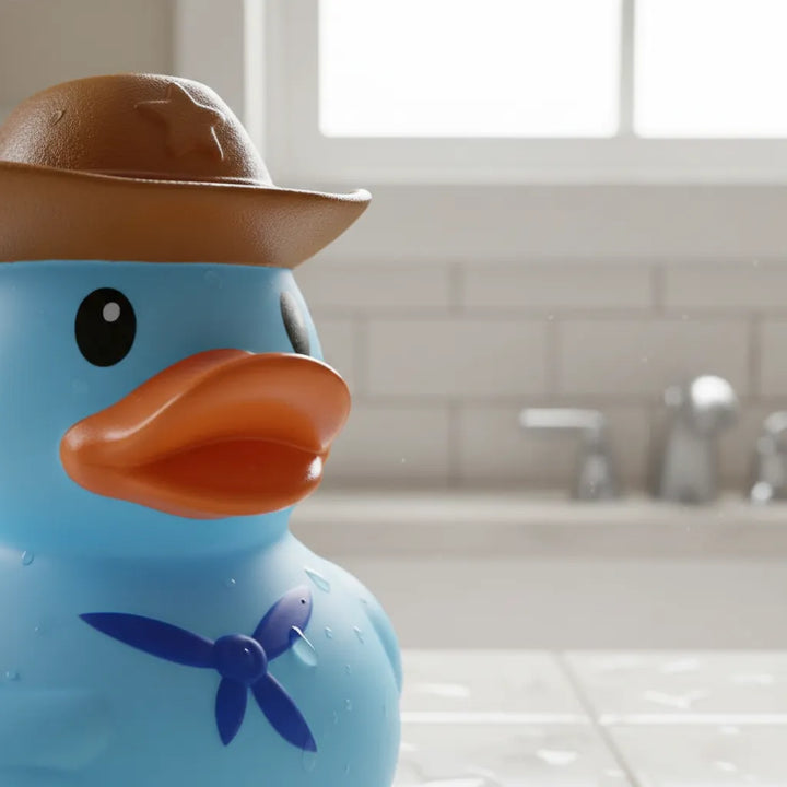 Juguete Patito De Baño Infantino Vaquero Para Bebés Niños