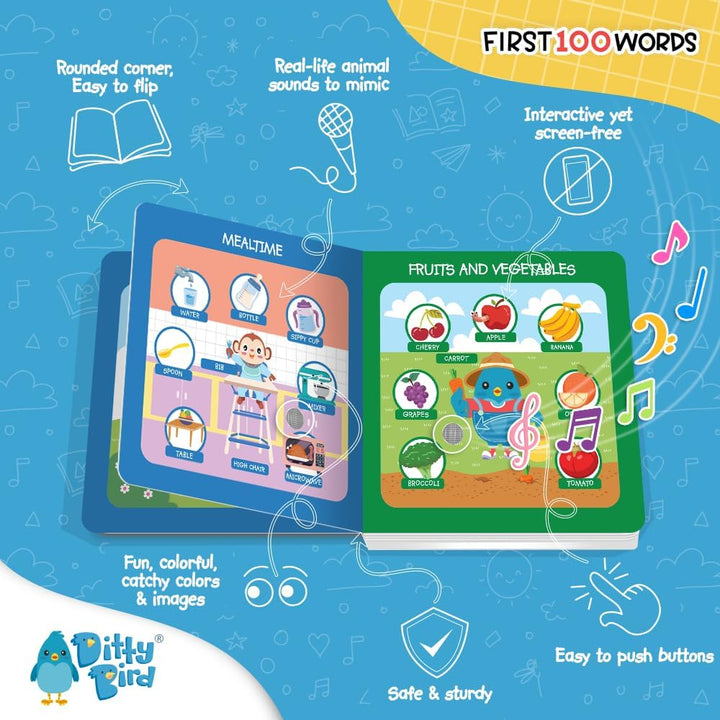 Libro Interactivo First 100 Words Sonidos Niños