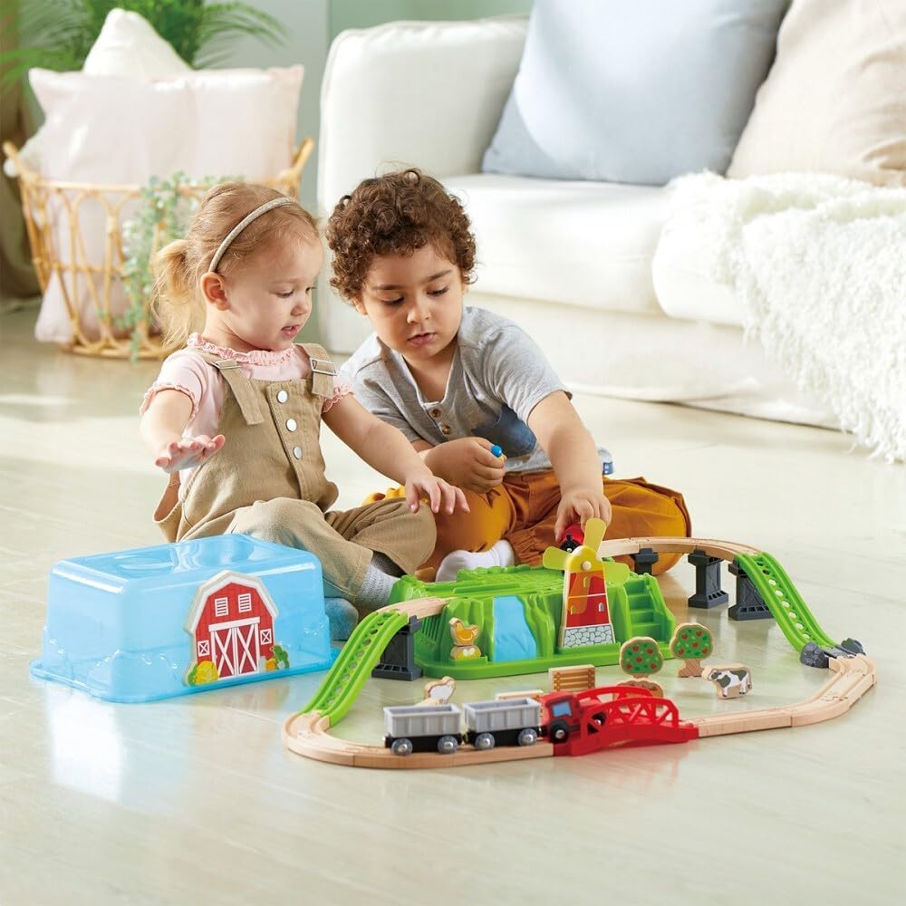 Juego De Construcción Trenes Y Granja Niños