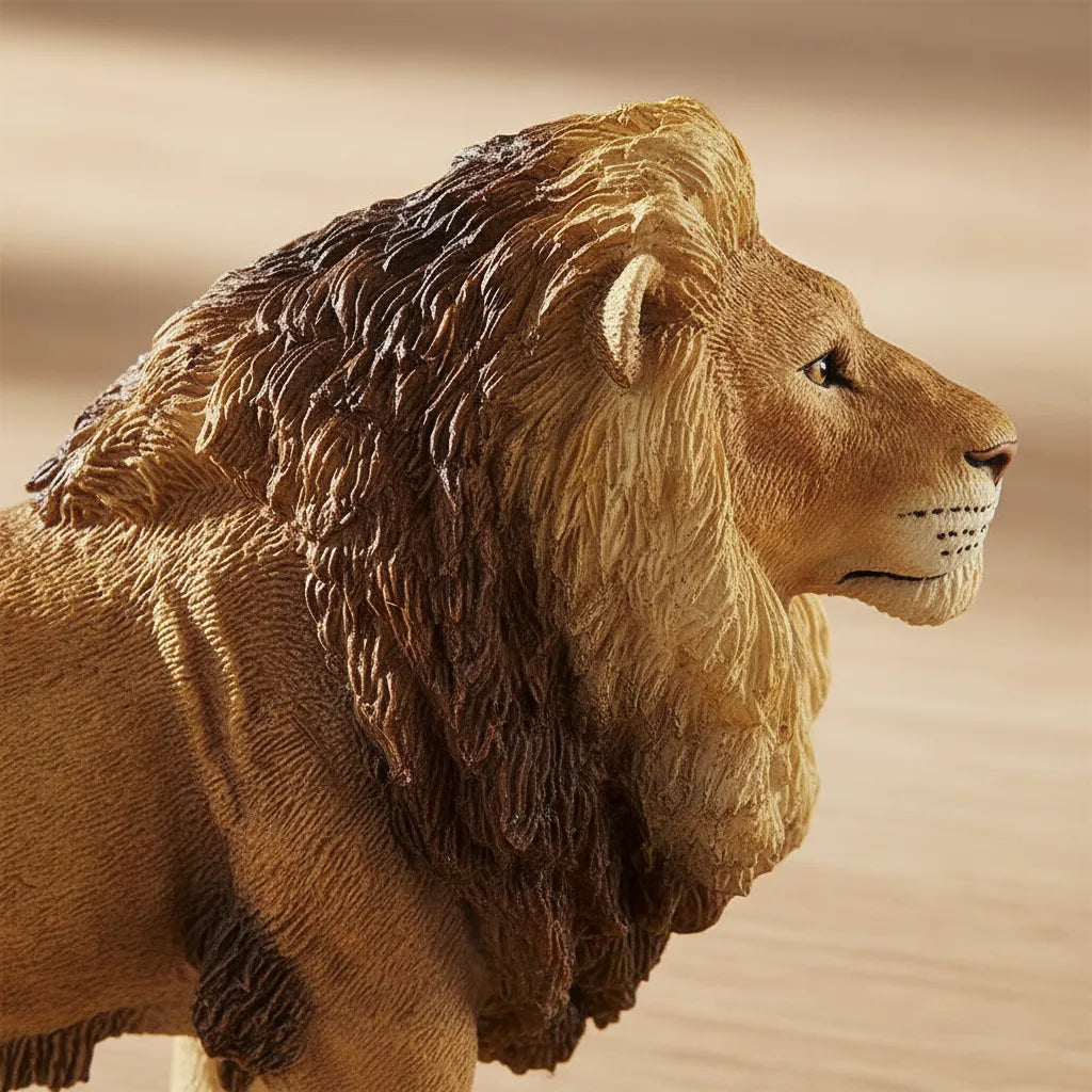 Figura Animales Leon Pintada A Mano