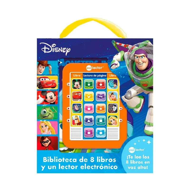 Biblioteca Disney Con 8 Libros Y Lector Niños