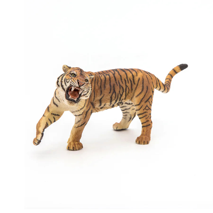 Figura De Colección Tigre Pintado A Mano Papo Para Niños