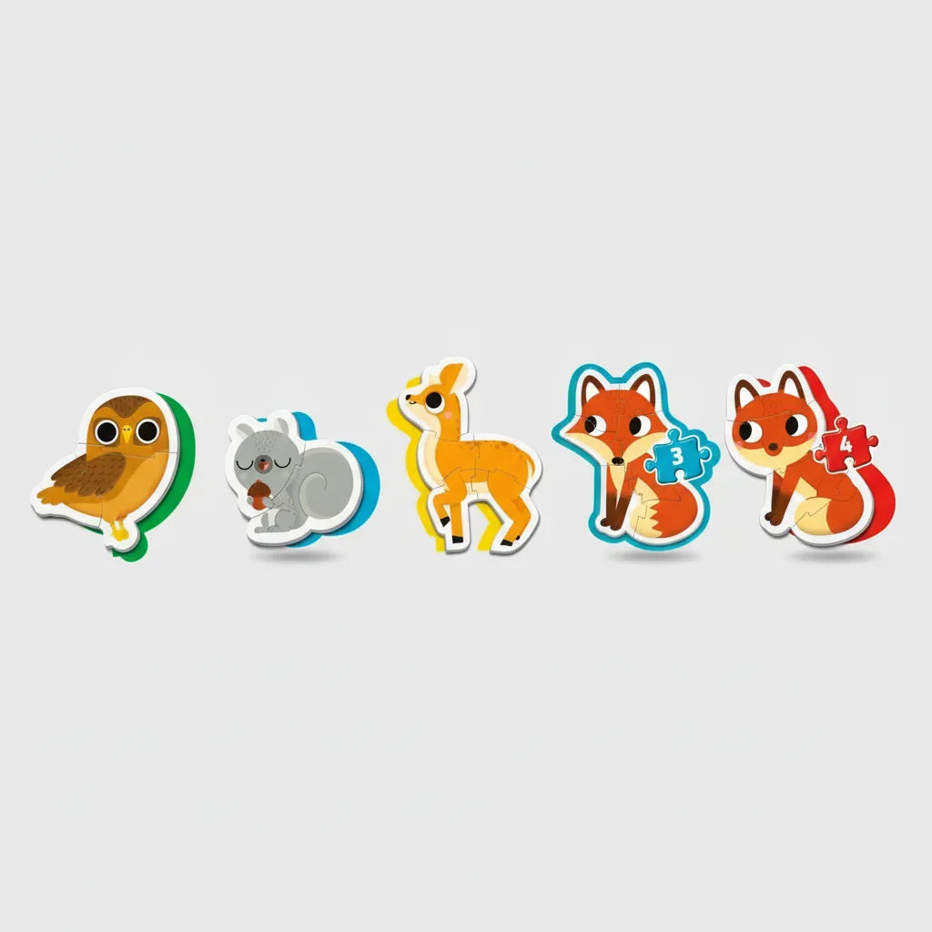Rompecabezas Progresivo 5 En 1 Animales