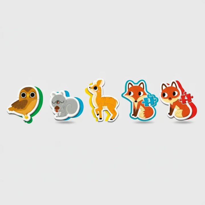 Rompecabezas Progresivo 5 En 1 Animales