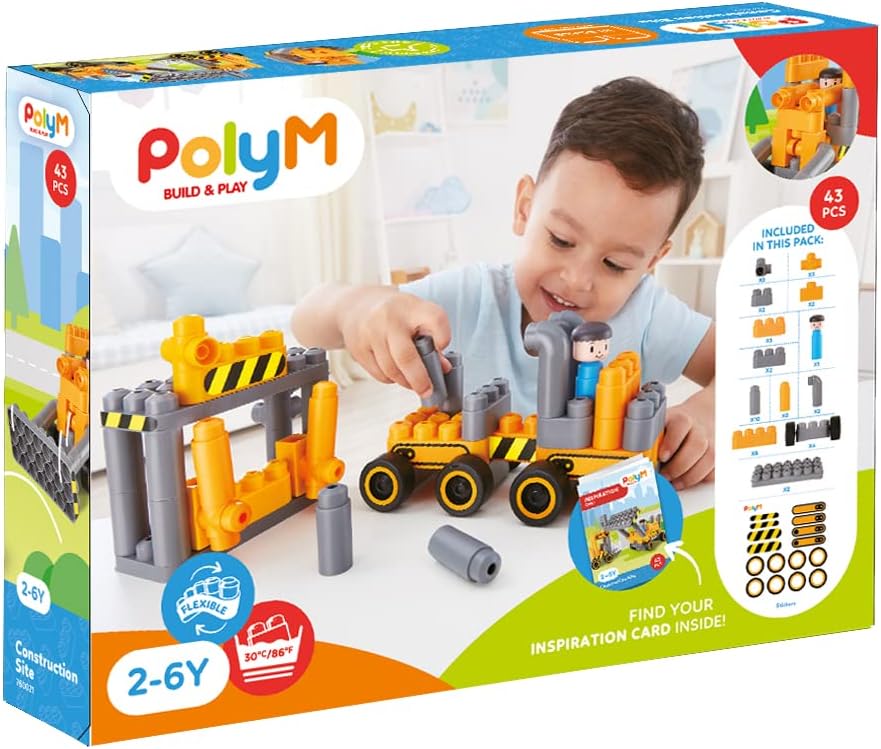 Set Construcción Motricidad Montacarga Niños