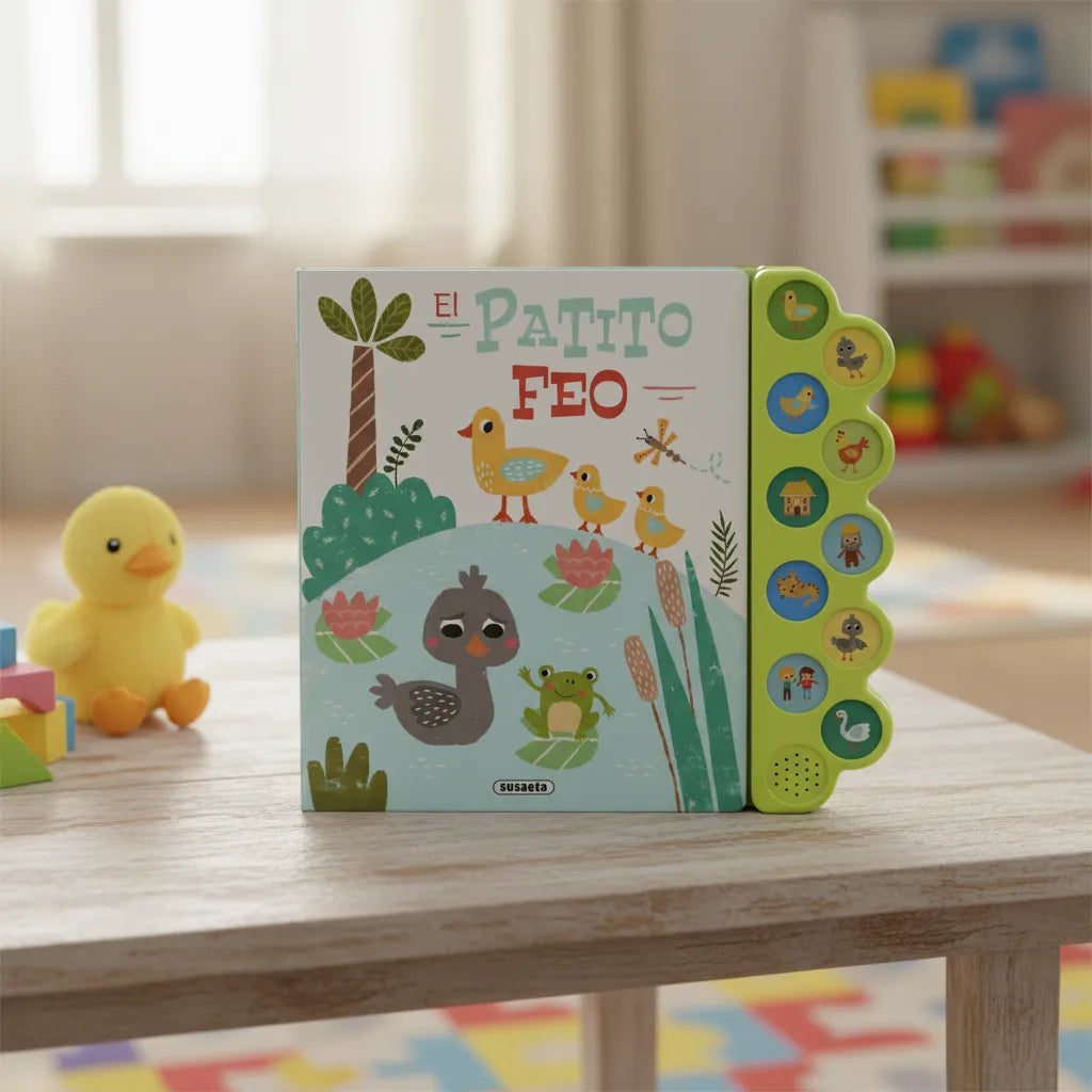 Libro Didáctico Cuento El Patito Feo Con Sonido Niños