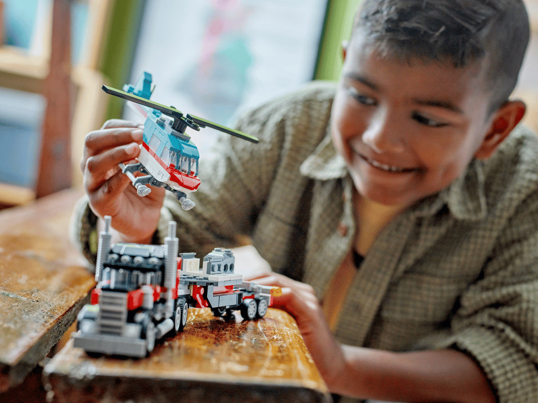 Juego Lego Creator 3 En 1 Camión Plataforma 270 Piezas