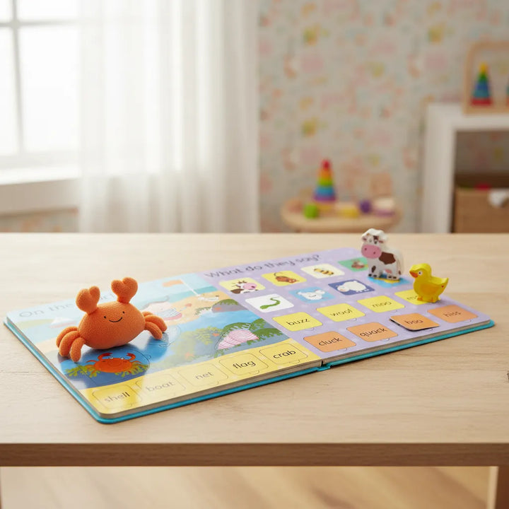 Libro Didáctico Interactivo De Palabras Solapas Para Niños
