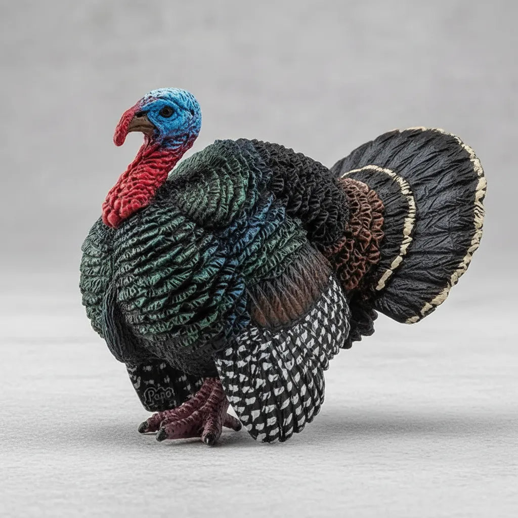 Figura Coleccionable Pavo Pintada A Mano Papo