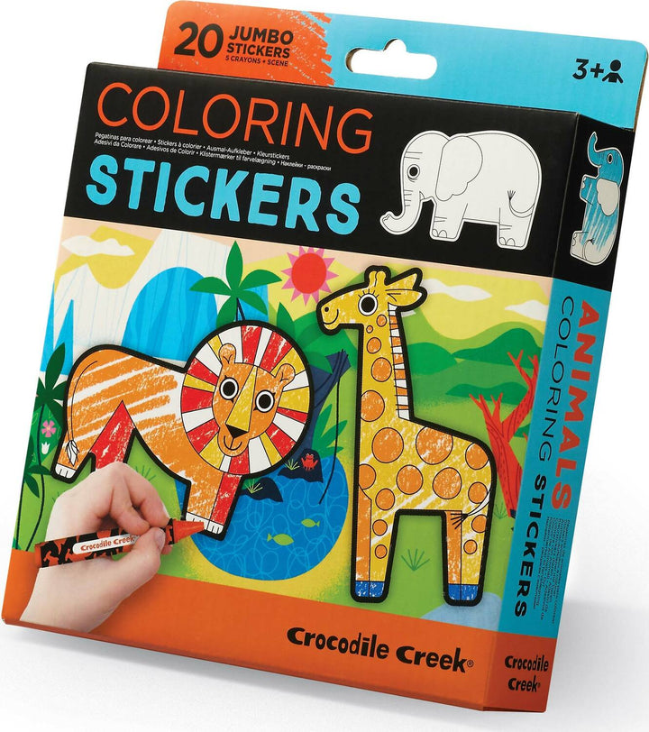 Set Stickers Para Colorear De Animales para Niños