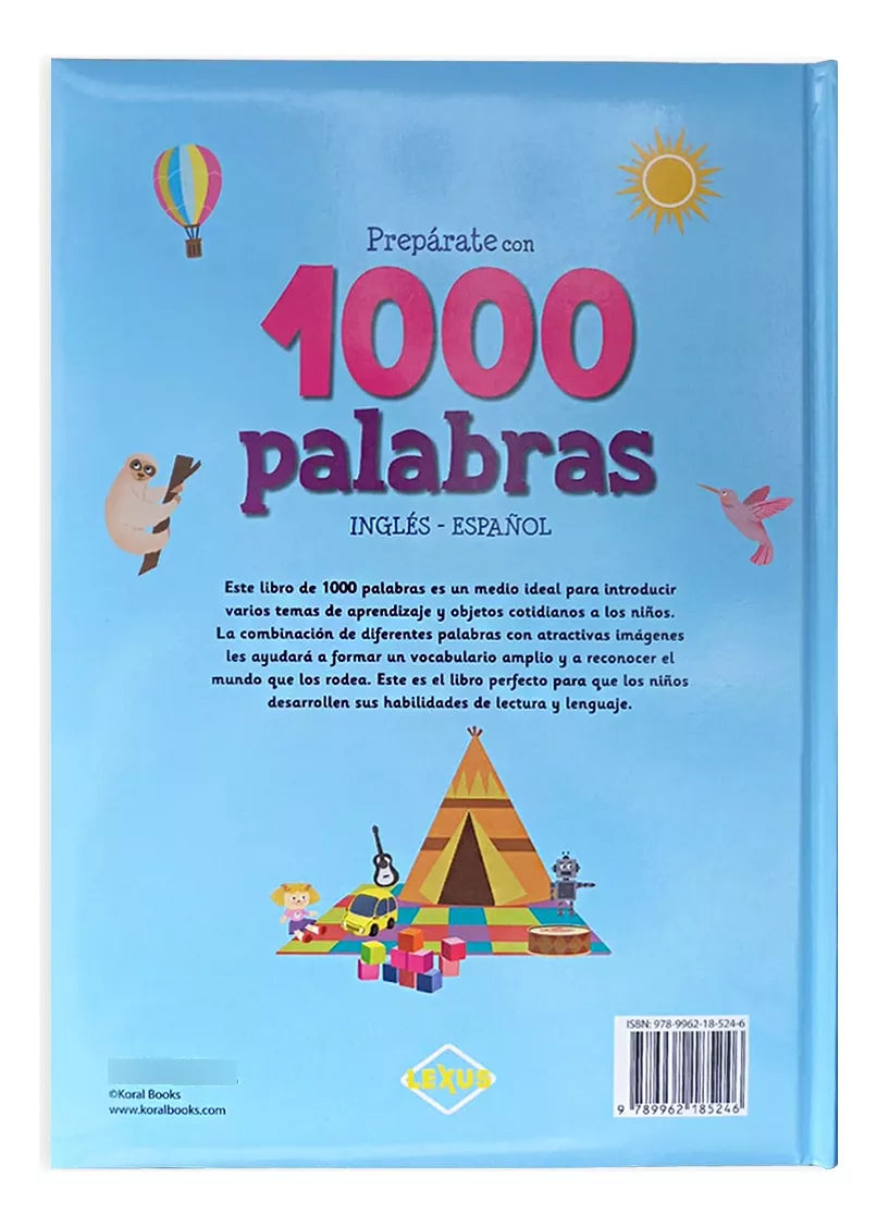 Libro Didáctico 1000 Palabras Inglés-español Niños