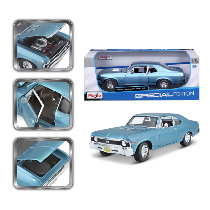 Carro Chevrolet Nova Ss 1970 Clásico 1/18