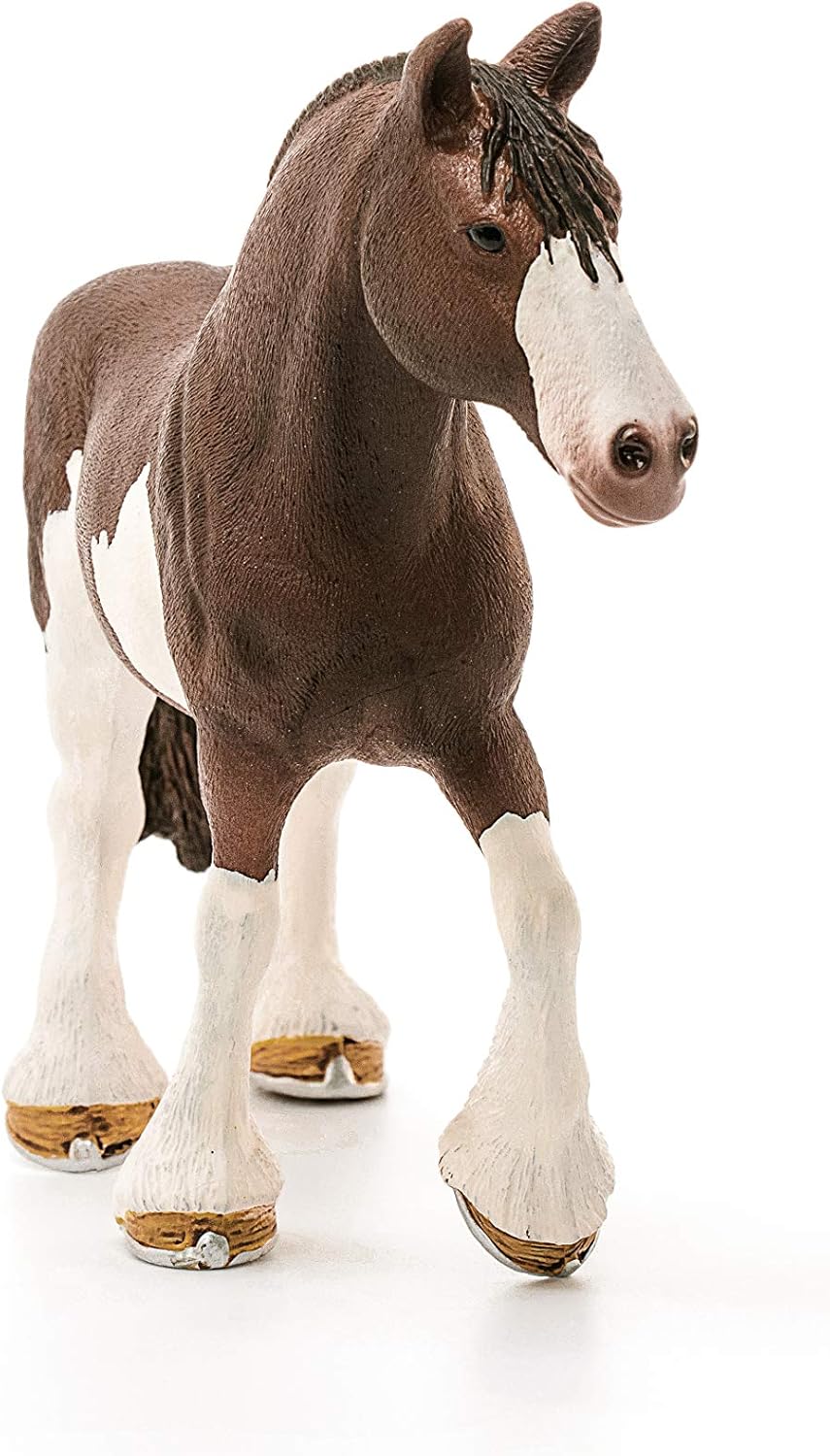 Figura Yegua Clydesdale Pinto Pintada A Mano