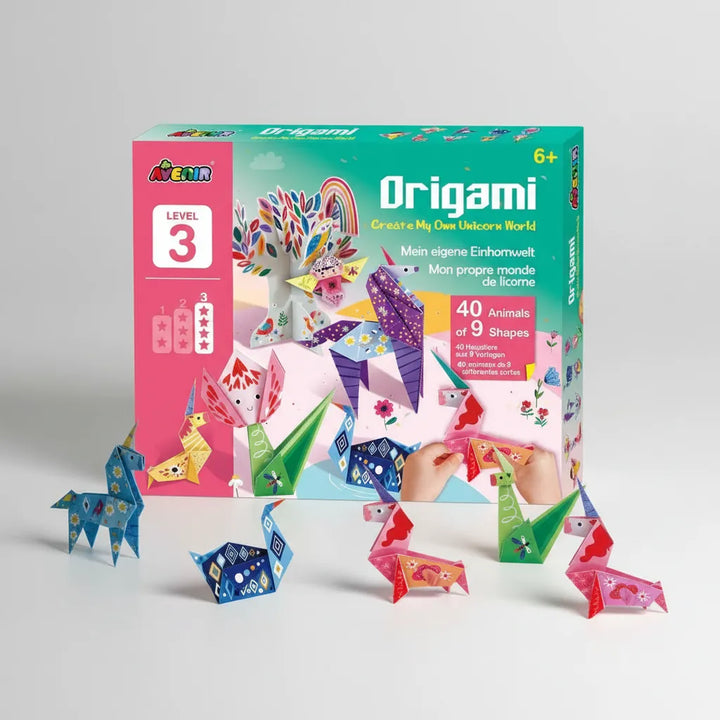 Set De Arte Y Manualidades Origami Unicornios Lv3