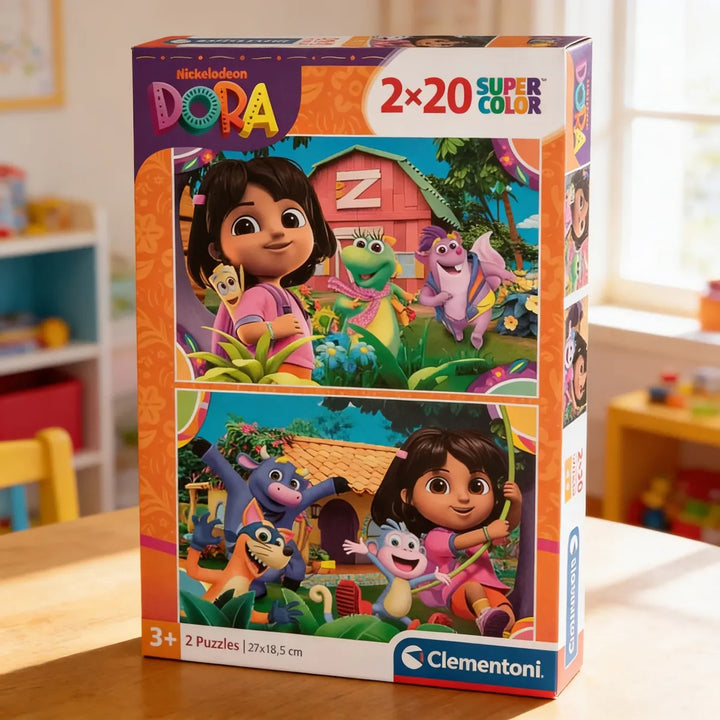 Rompecabezas 2 X 20 Piezas Dora Clementoni Para Niños