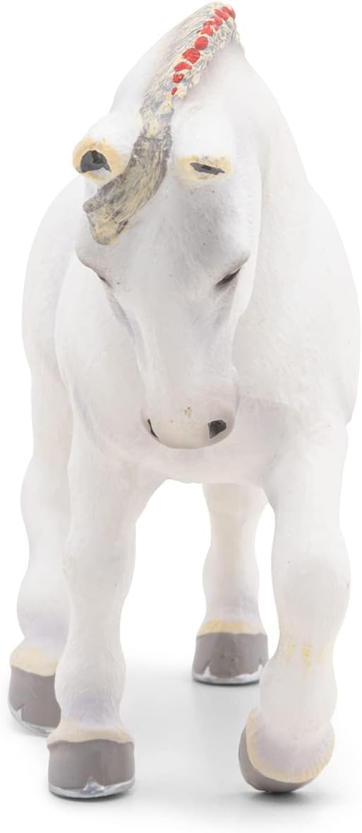 Figura Caballo Percherón Pintada A Mano