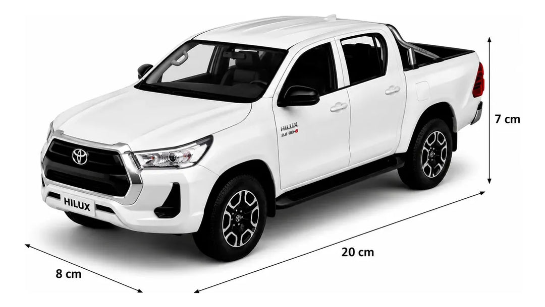 Carro De Colección Escala1:24 Se Toyota Hilux Blanco
