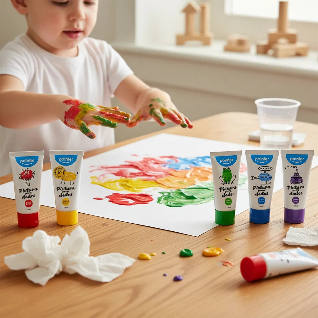 Tempera Lavable Para Dedos