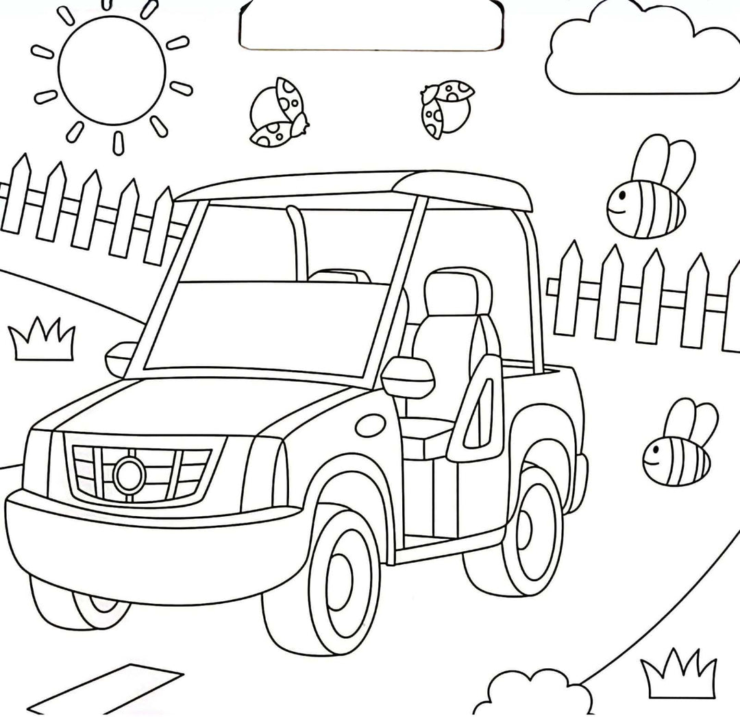 Libro Infantil Para Colorear Vehículos 100 Pegatinas