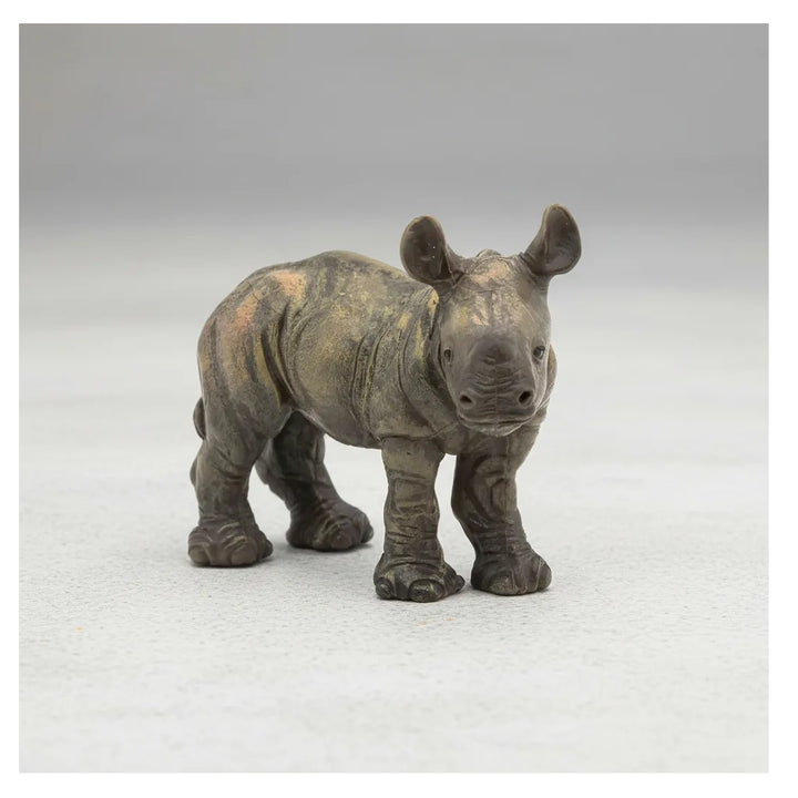 Figura  Cría De Rinoceronte Pintada A Mano papo
