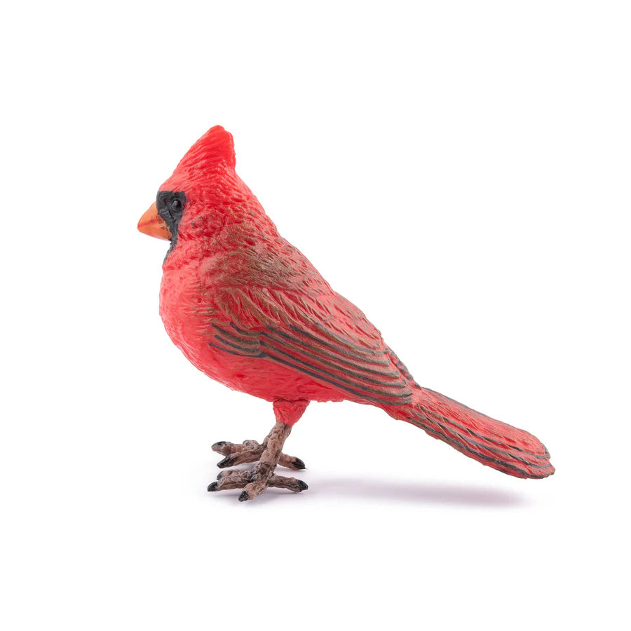 Figura Pájaro Cardenal Rojo Pintada A Mano Papo