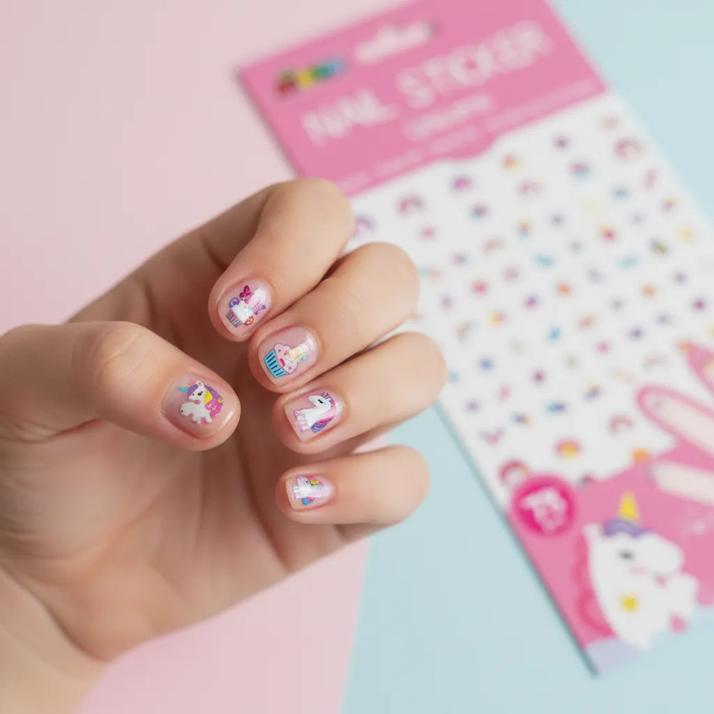 Set De Arte De Stickers Para Uñas Unicornios