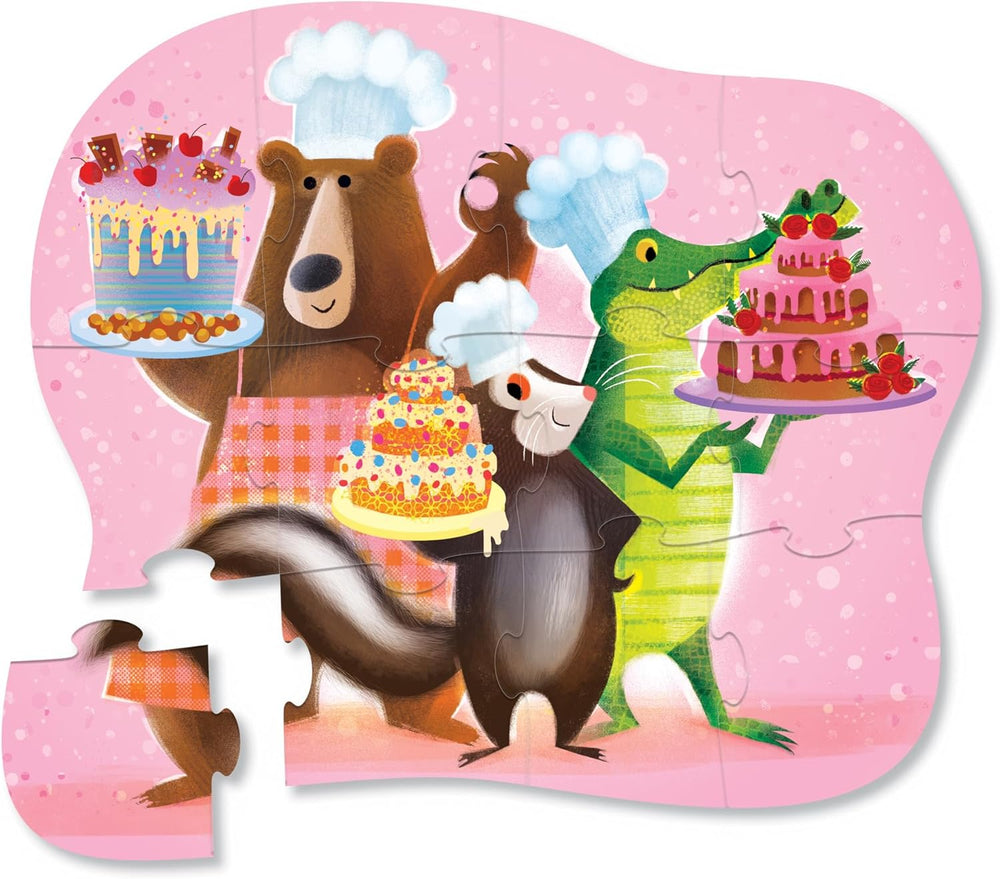 Rompecabezas Diseño Postres 12 Piezas Para Niños