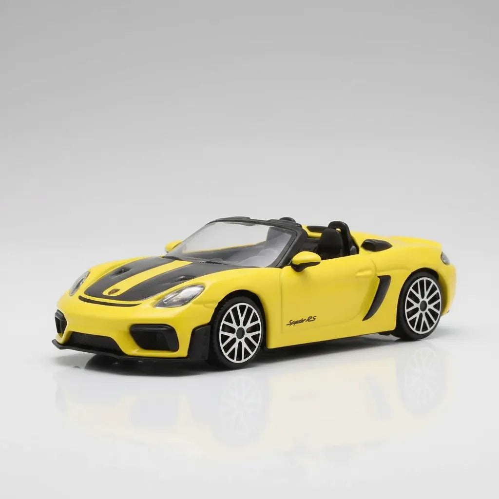 Carro A Escala Bburago 1:45 Porshe 718 Spyder Rs Amarillo