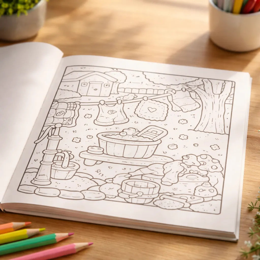 Libro Para Colorear Pequeño Refugio Para Niños