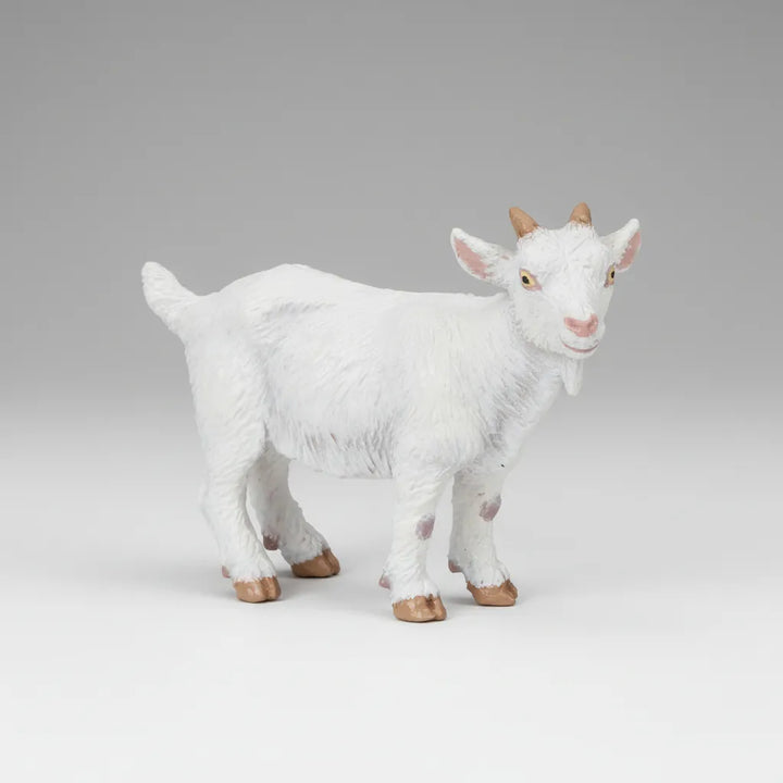 Figura Coleccionable Cabrito Blanco Pintado A Mano Papo