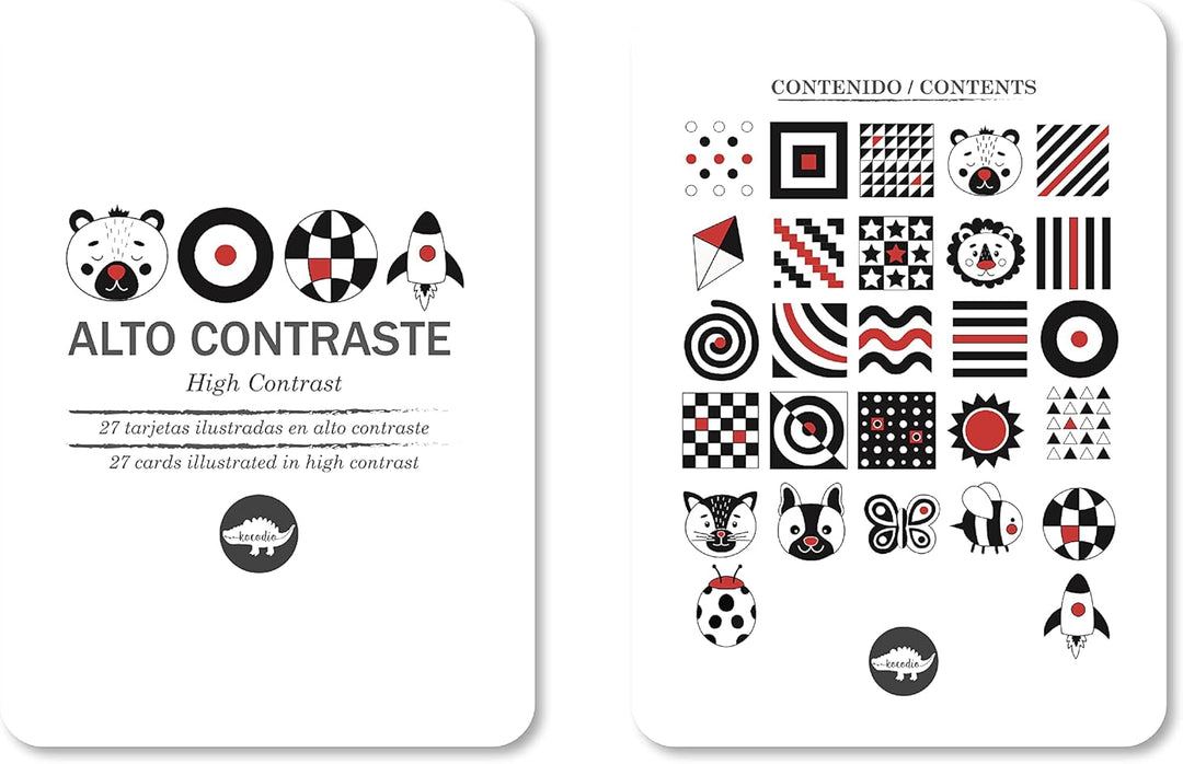 Juego  Flash Cards Alto Contraste para Bebés