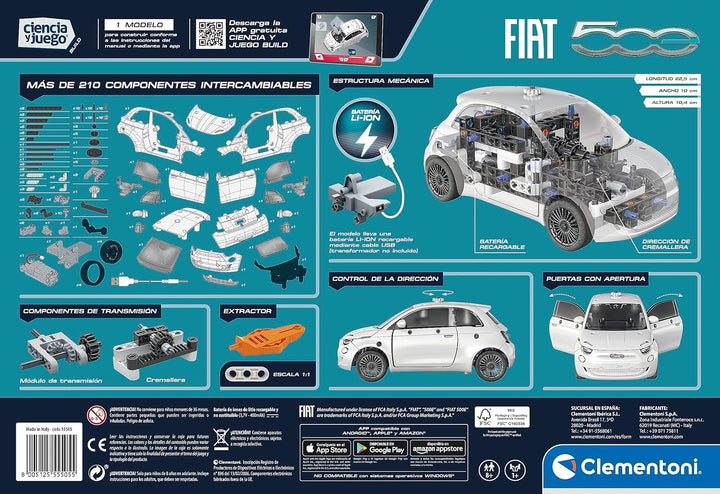 Juego Construcción Auto Fiat 500 Para Niños