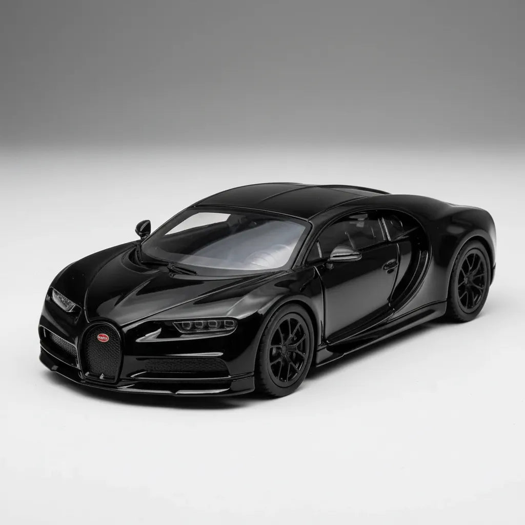 Carro Escala Coleccionable Bugatti Chiron Negro