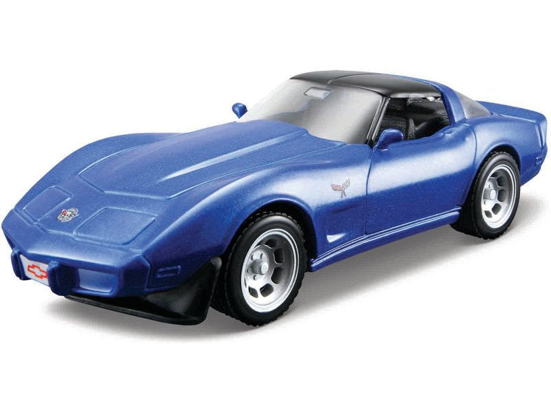 Carros Coleccionable A Escala 1/36 Chevrolet Corvette Azul