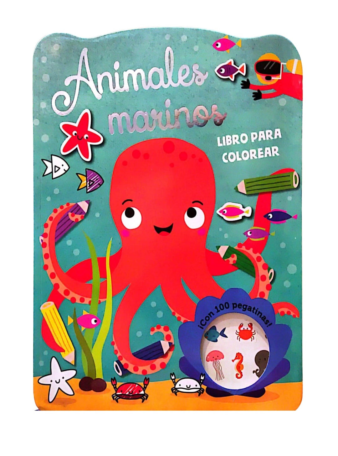 Libro Infantil Para Colorear Animales Marinos