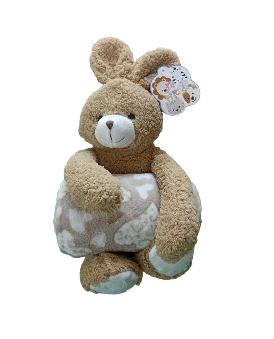 Peluche Conejito Suave Con Manta Incluida Para Niños