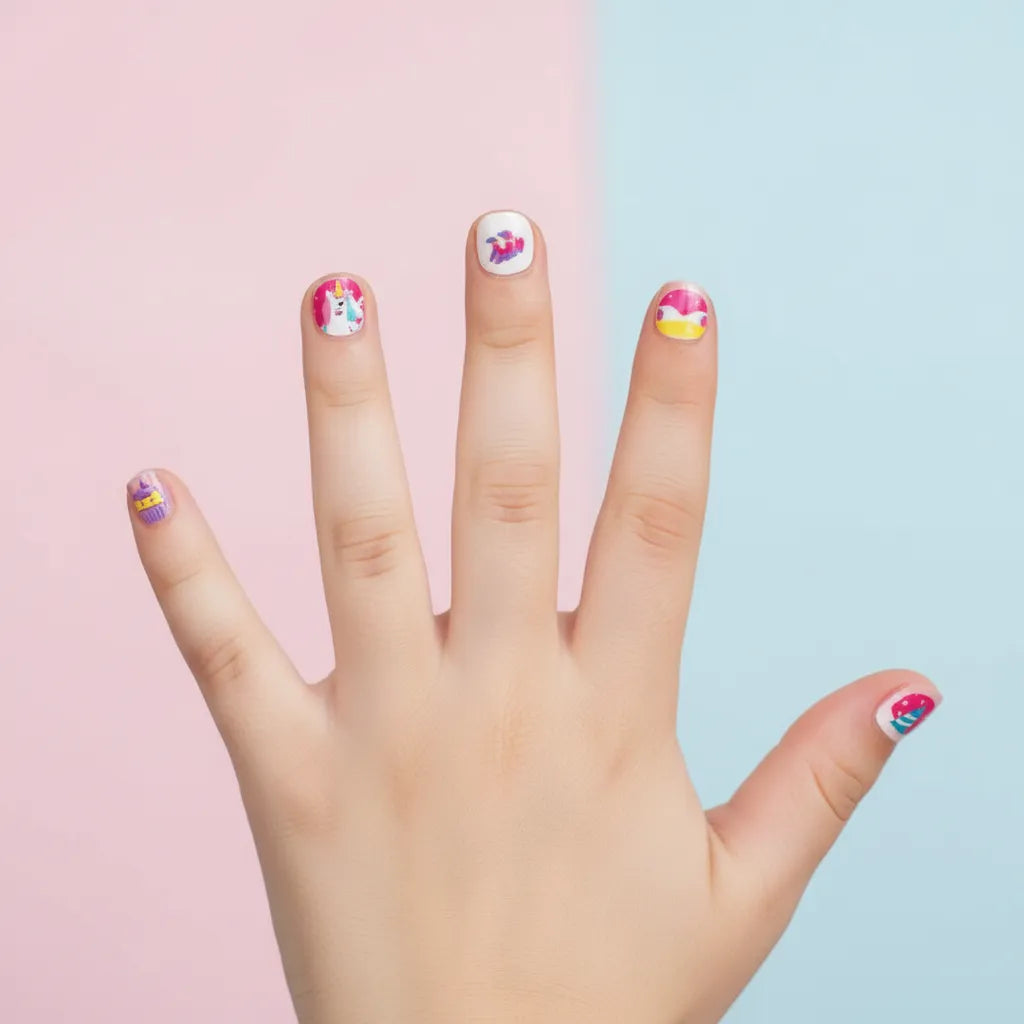 Set De Arte De Stickers Para Uñas Unicornios